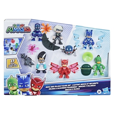 PJ Masks Hero and Villain Figure Set Preschool Toy, 7 Action Figures with  10 Accessories, Ages 3 and Up - PJ Masks