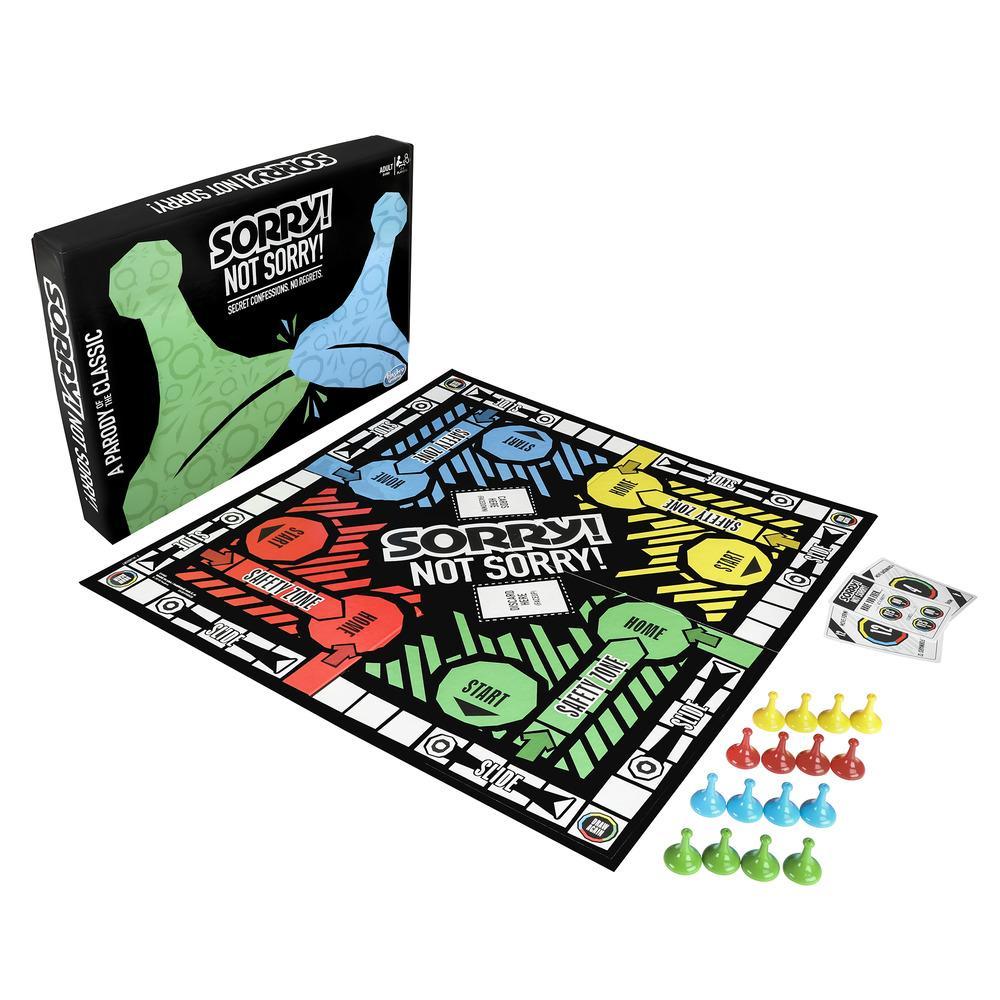 Sorry Not Sorry Adult Party Board Game Parody Of The Classic Sorry Game Hasbro Games
