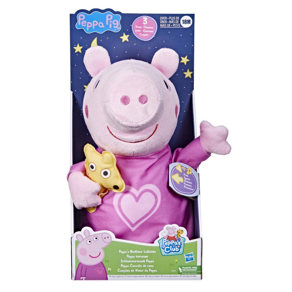 Peppa Pig Peppa s Bedtime Lullabies Singing Plush Doll with Teddy Bear Accessory 3 Songs 3 Phrases Ages 3 and Up Peppa Pig