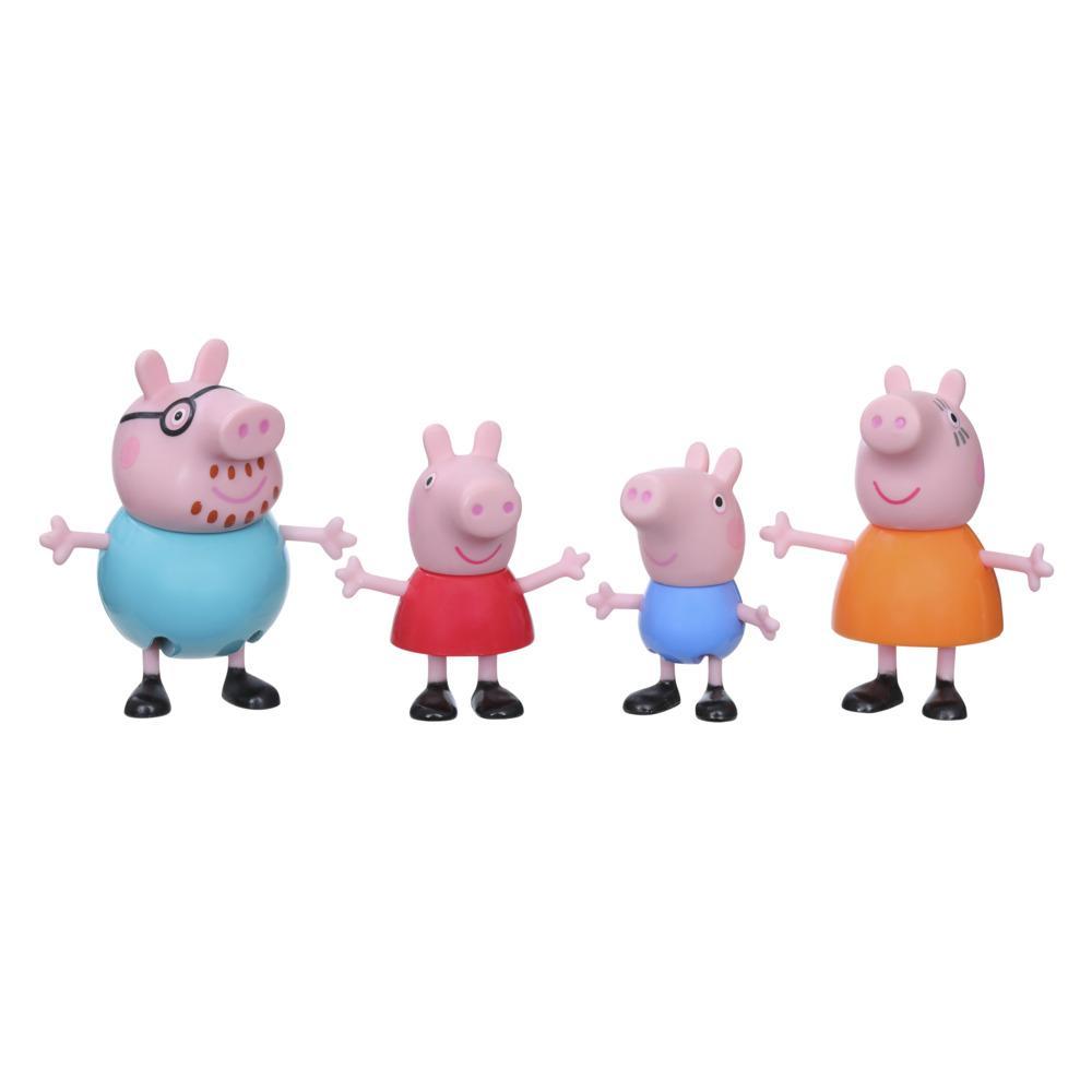 Peppa Pig Família 4 personagens Peppa George Papai Em Estoque Casa De Vinho  Jogo De Casinha Peppa Piglet Play House Brinquedos Conjunto Completo De