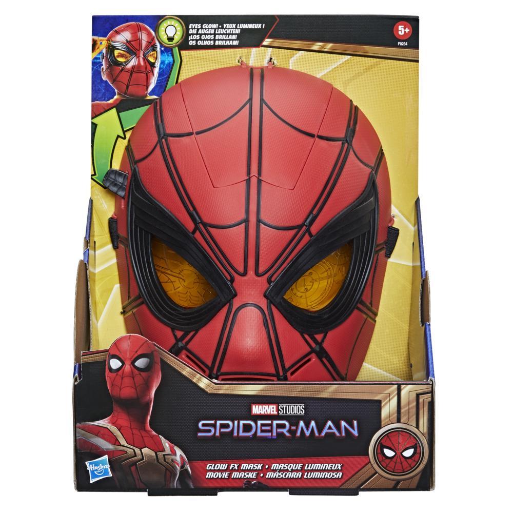 Marvel Spider-Man Glow FX Mask Electronic Wearable Toy With Light-Up Eyes  For Role Play, For Kids Ages 5 and Up - Marvel