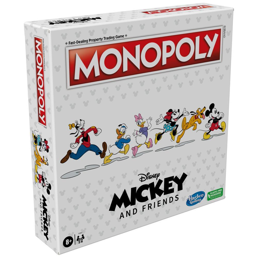 Monopoly: Disney Mickey and Friends Edition Board Game, Ages 8+, for Disney  Fans, Exclusive Disney Pins - Monopoly