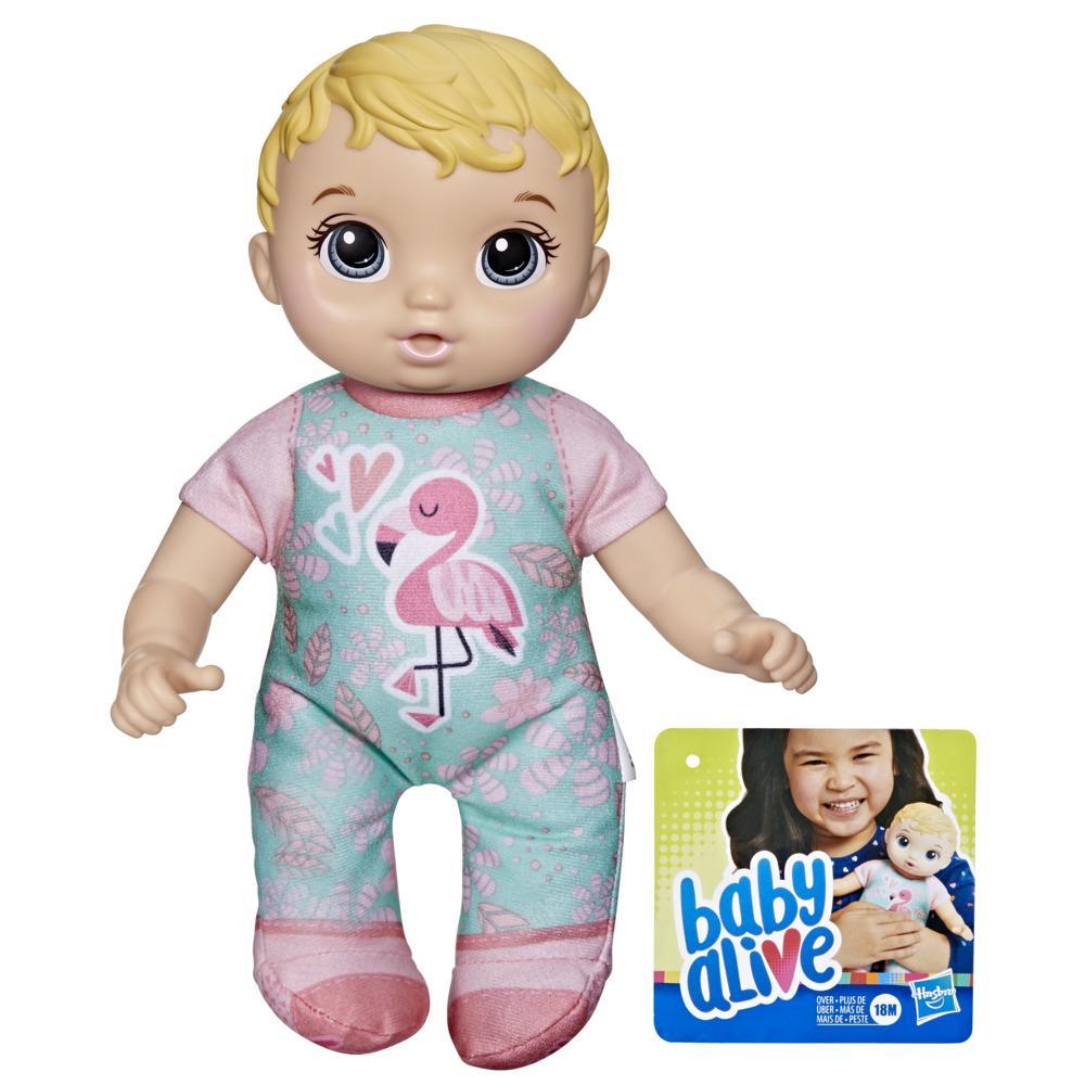 Baby Alive Cute Baby Doll, 9.5-Inch First Baby Doll, Kids Months and Up, Soft Washable Toy, Blonde Hair - Baby Alive