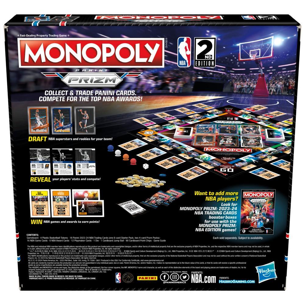 Monopoly Prizm: NBA 2nd Edition Board Game with 2023-24 Panini NBA 