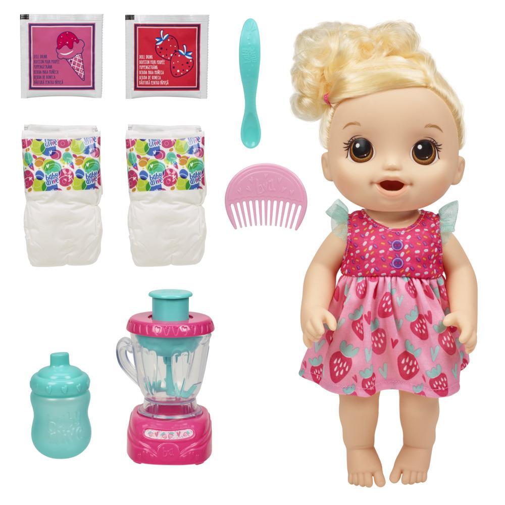 Baby Alive Magical Mixer Baby Doll Berry Shake With Blender Accessories ...
