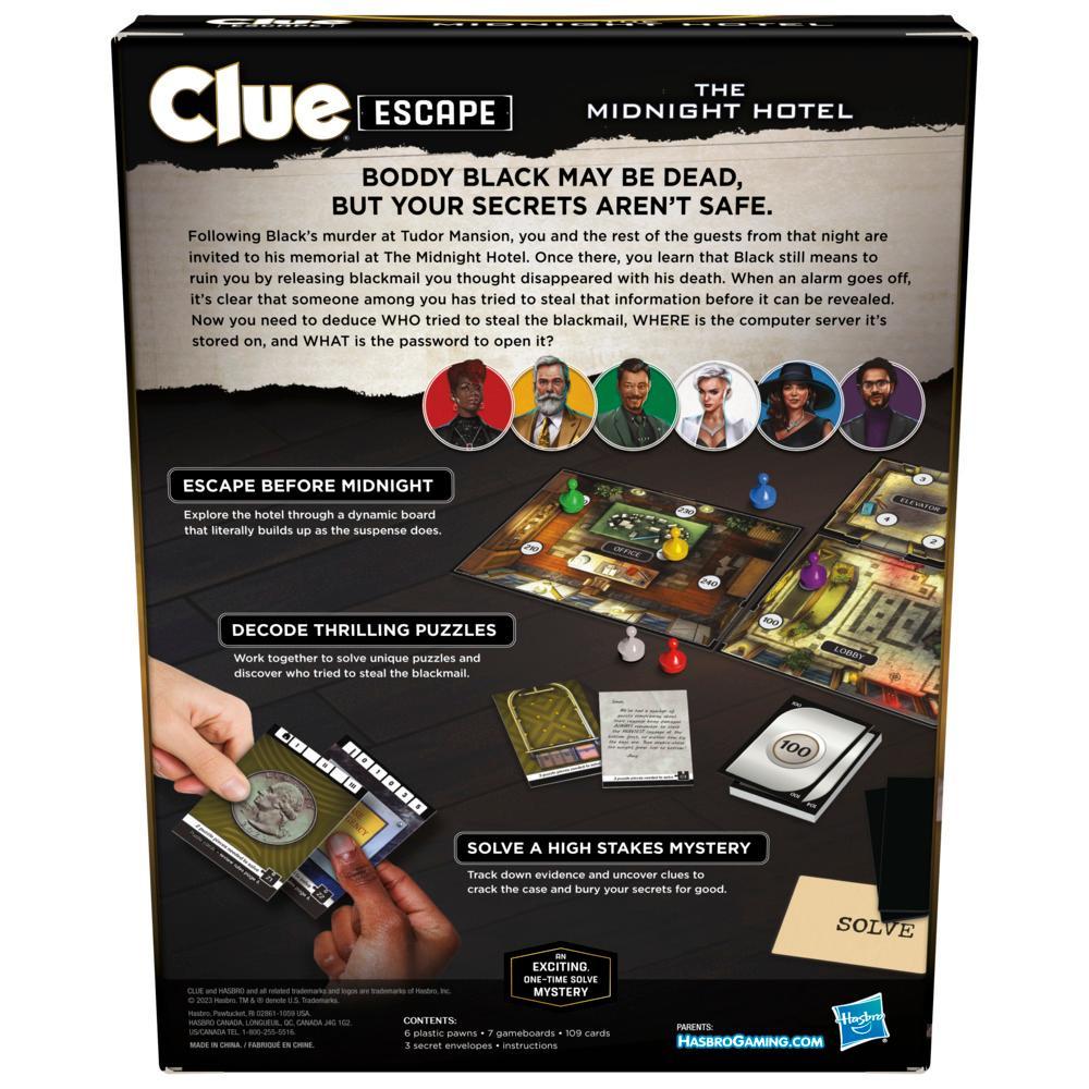 Clue Escape: The Midnight Hotel Board Game 1 Time Solve Escape Room
