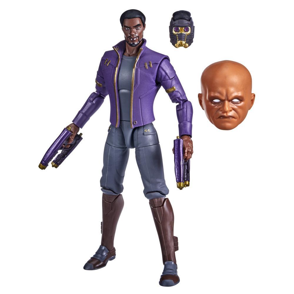 Marvel Legends Series 6-inch Scale Action Figure Toy T'Challa Star-Lord,  Includes Premium Design, 3 Accessories, and Build-a-Figure Part - Marvel