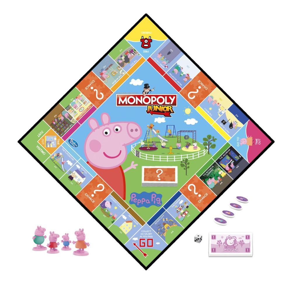 Monopoly Junior: Pig Board Game for 2-4 Players, Kids Ages 5 and Up | Monopoly
