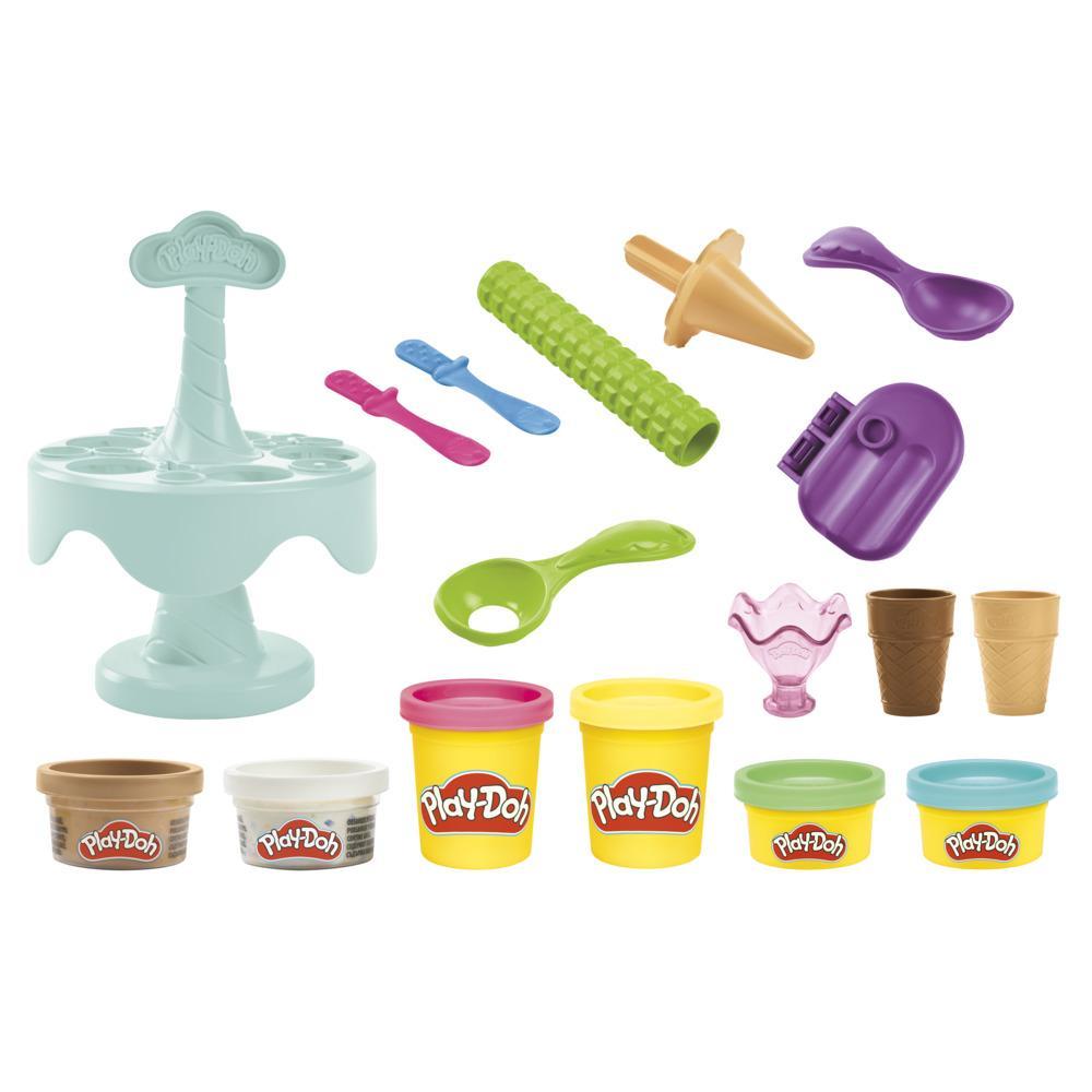 Glitter Play Doh with 3 Ice Cream sticks and Mold 