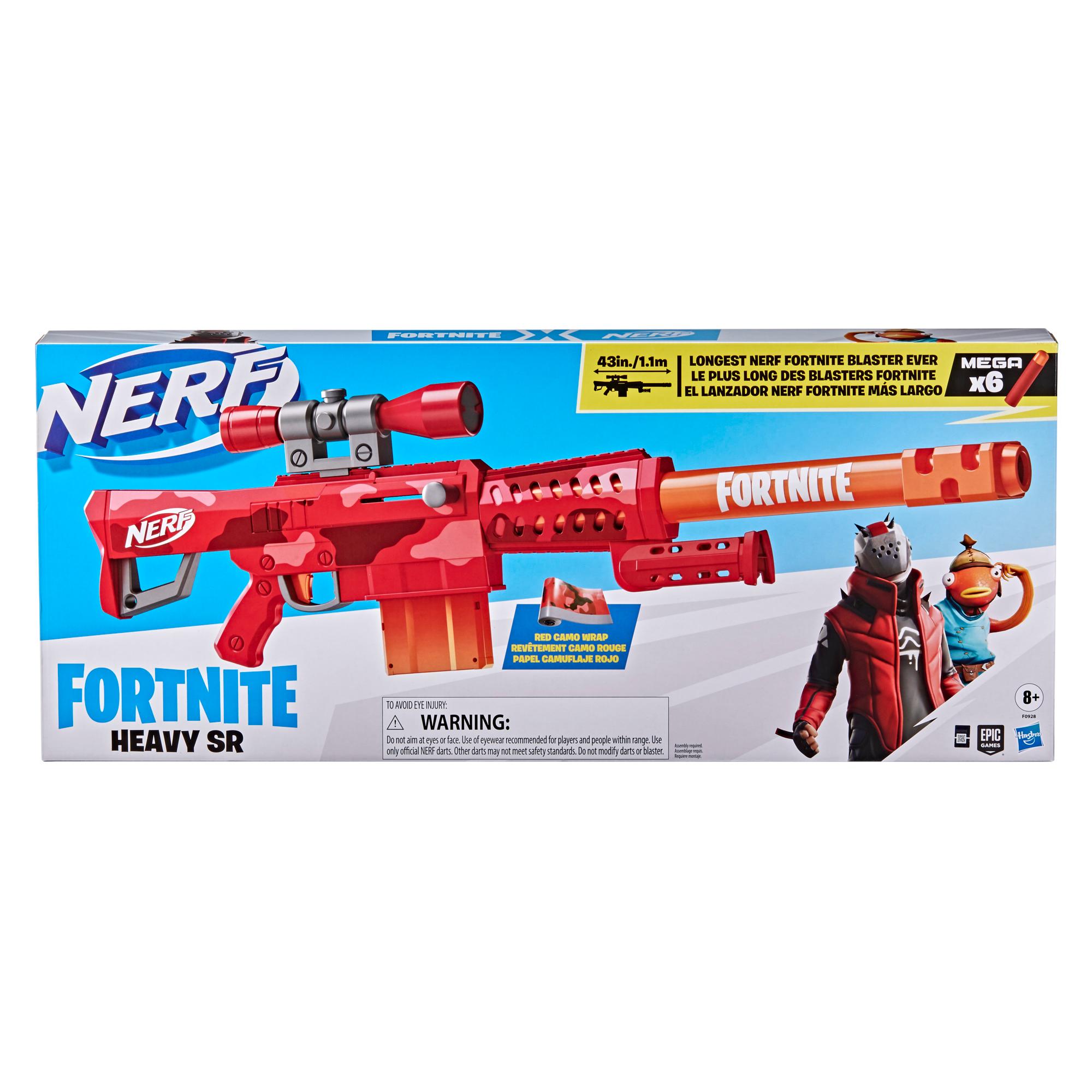 Blaster Nerf le plus long Fortnite modèle Heavy SR, Nerf et jeux de tir