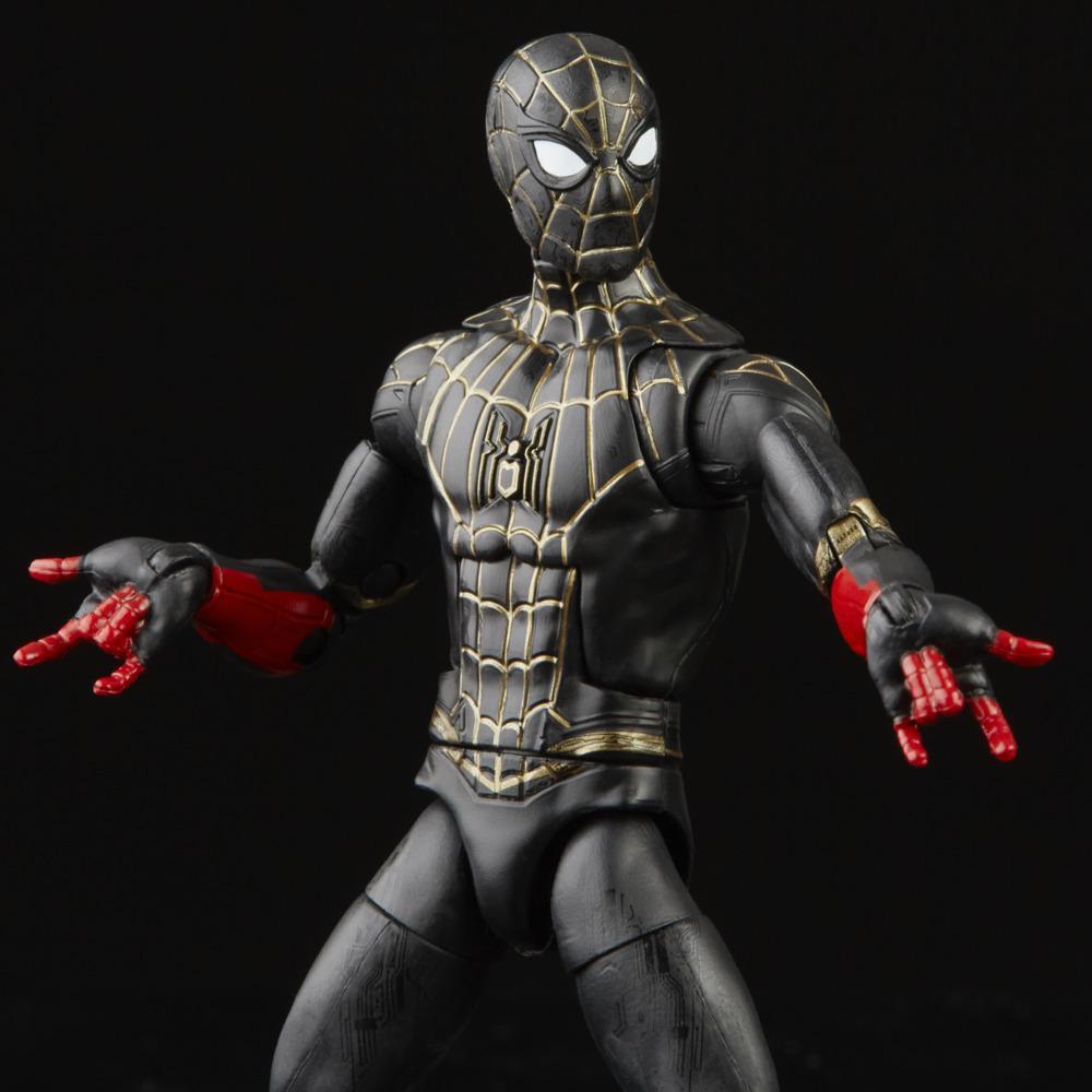 Marvel Legends Series Black & Gold Suit Spider-Man 6-inch Collectible Action  Figure Toy, 2 Accessories and 1 Build-A-Figure Part(s) - Marvel