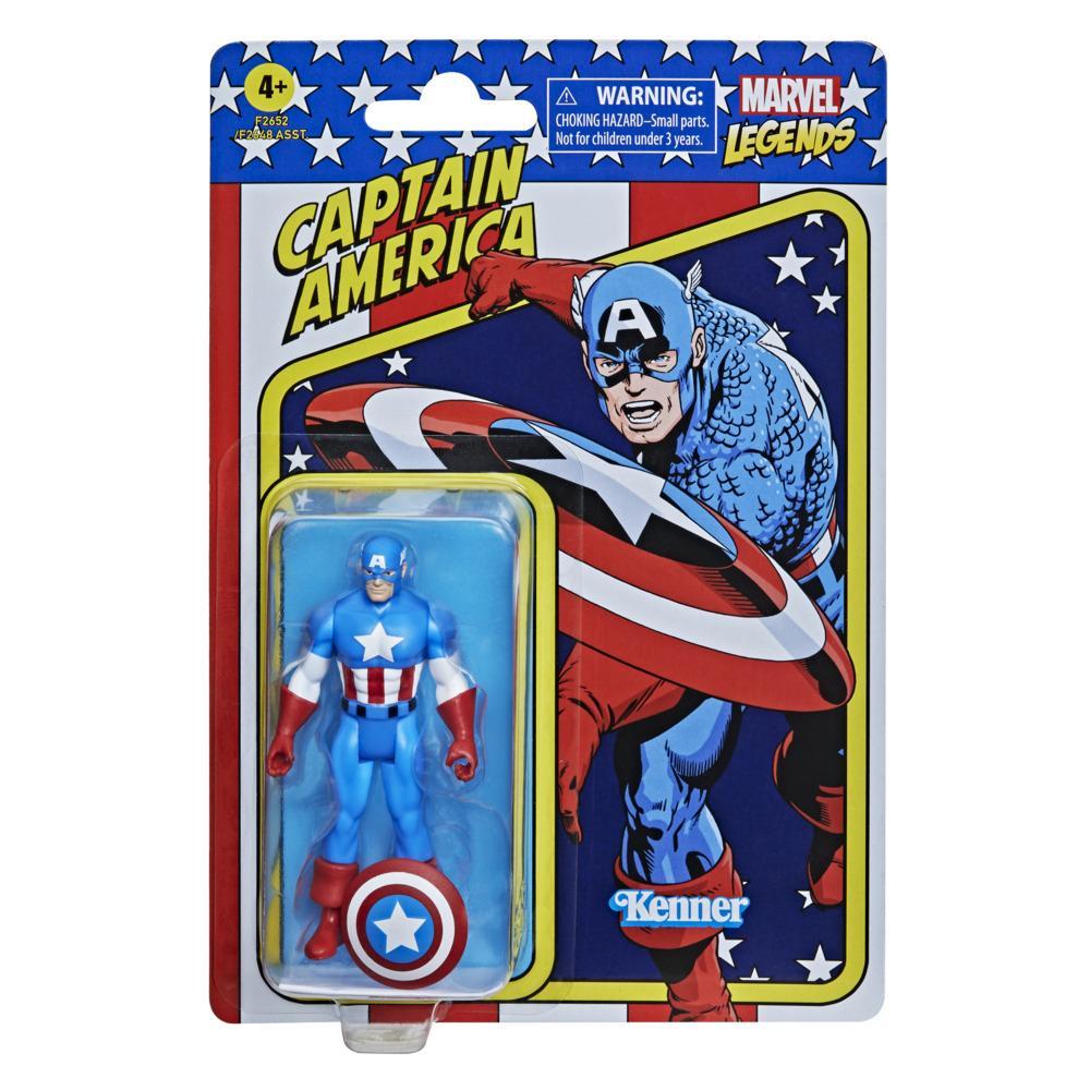 Hasbro Legends Series 3.75-inch Retro Collection Captain America Action Figure Toy | Marvel