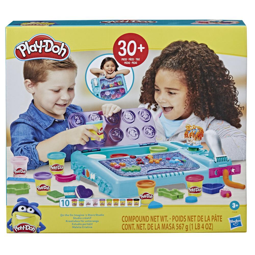 Play-Doh On the Go Imagine and Store Studio with Over 30 Tools and 10 Cans  - Play-Doh