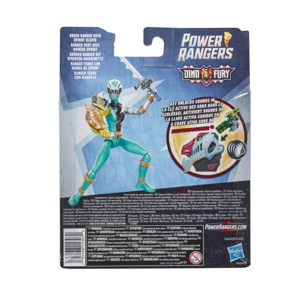 Power Rangers Dino Fury Black Ranger with Shield Sleeve 6-Inch Action  Figure Toy, Dino Fury Key, Chromafury Saber Accessory - Power Rangers