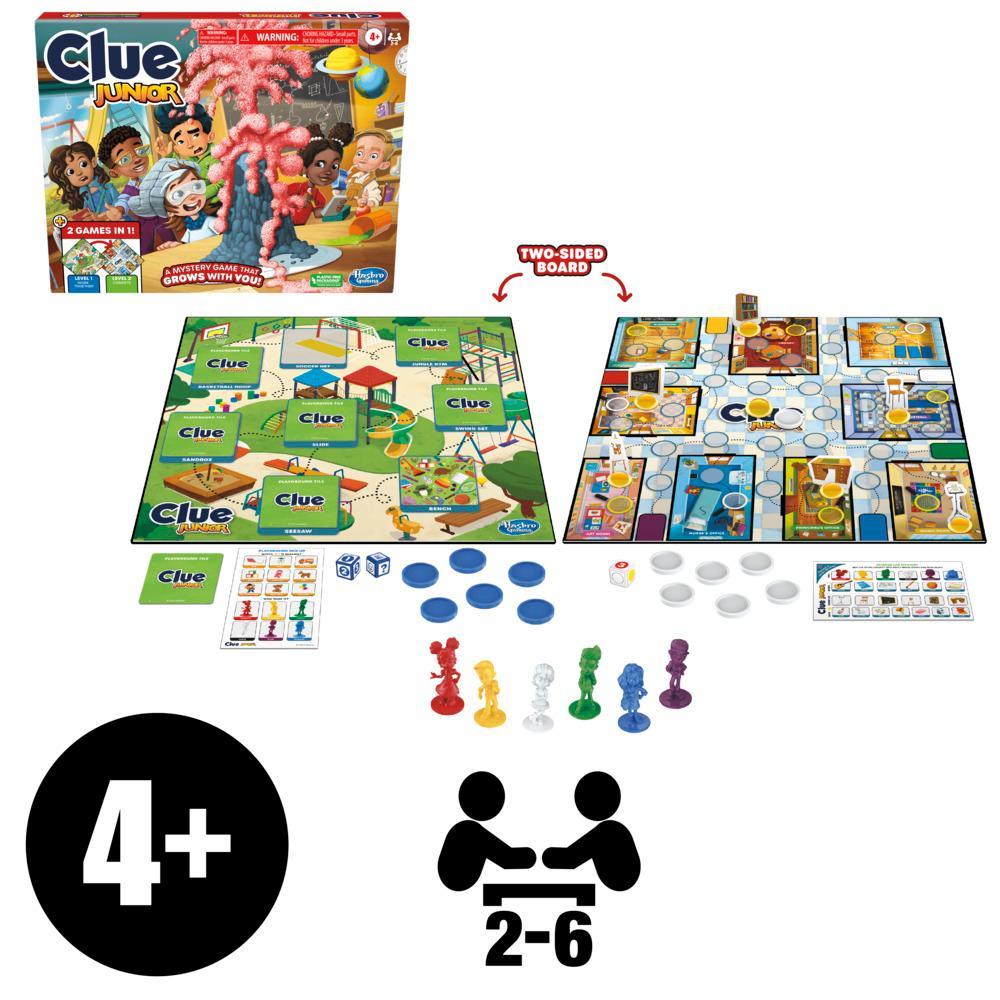  Hasbro Gaming Clue Junior Board Game for Kids Ages 5 and Up,  Case of The Broken Toy, Classic Mystery Game for 2-6 Players : Toys & Games