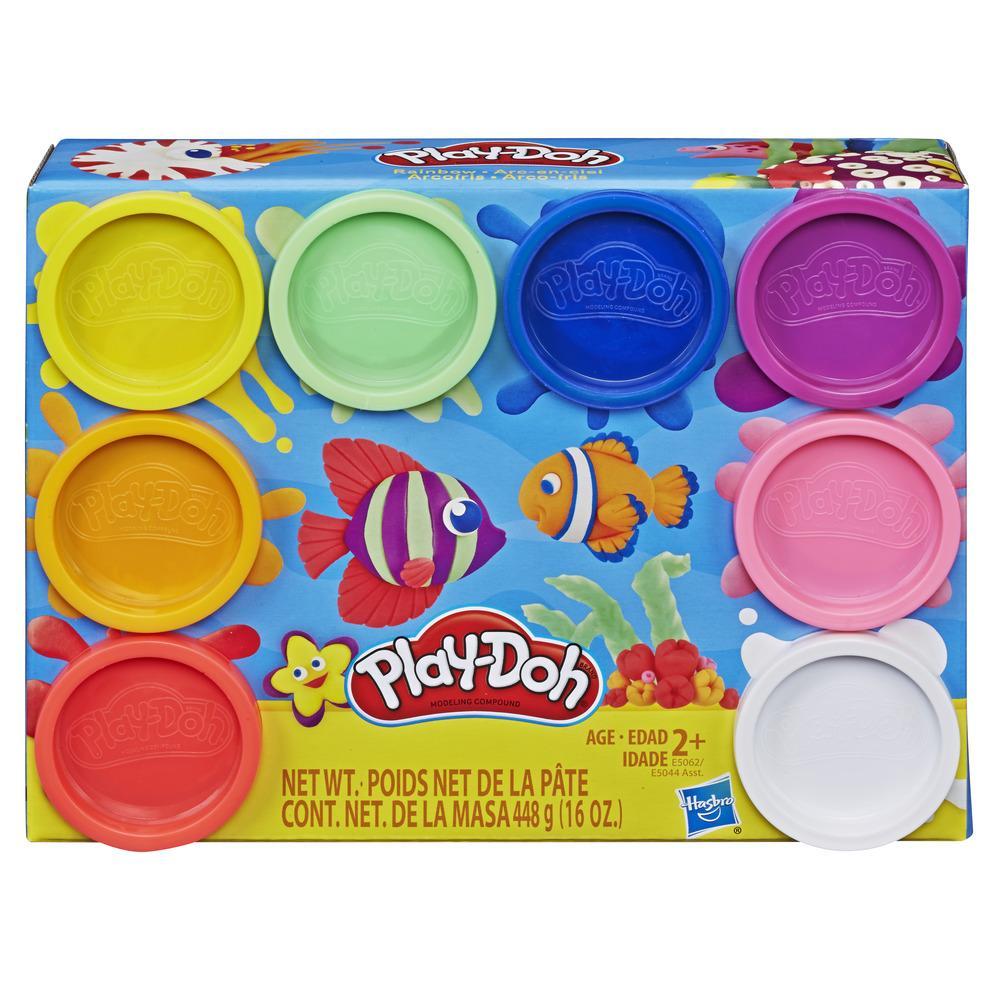 Play-Doh Arcoíris - Empaque de 8 latas de masa modeladora no tóxica con 8  colores - Play-Doh