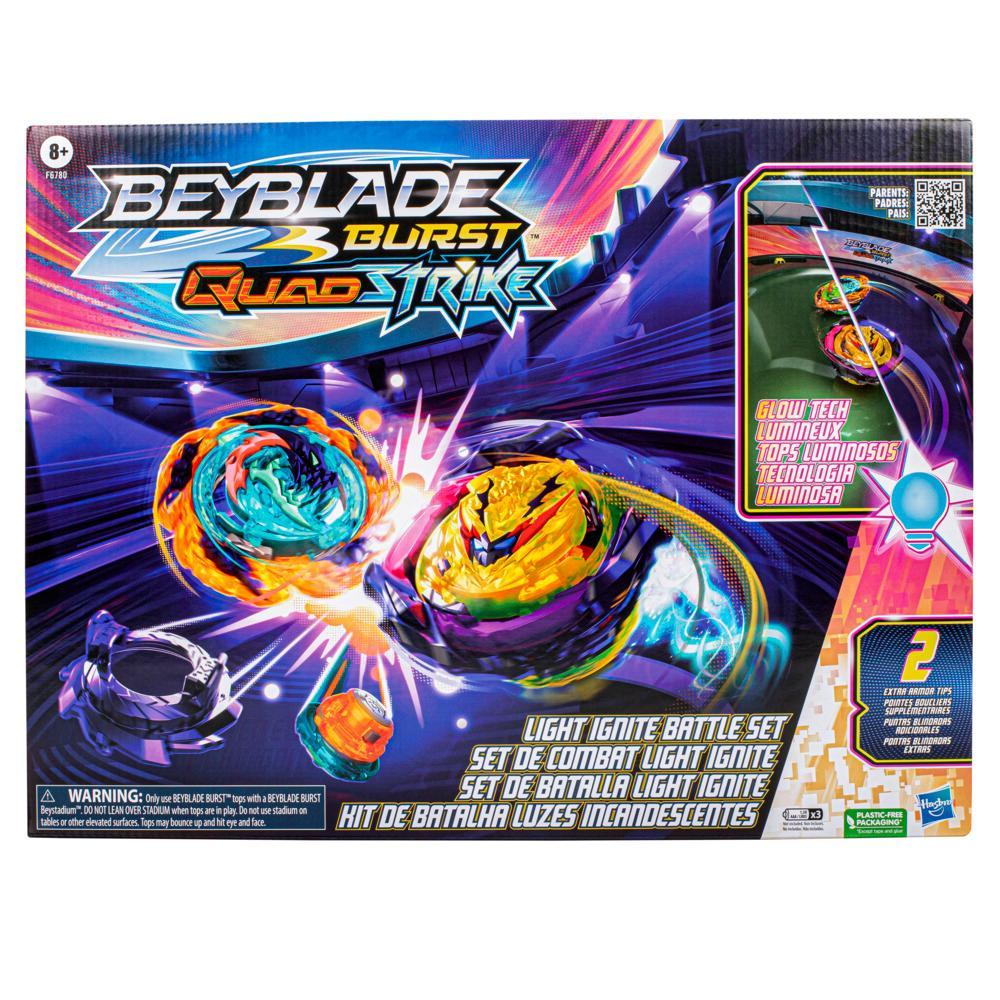 Beyblade Burst Quad Drive Pião com Lançador Kit Iniciante Cyclone Roktavor  R7 - Hasbro F4069
