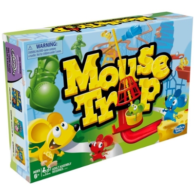 Mouse Trap, jeu de plateau familial, 2 à 4 joueurs, assemblage plus facile  que dans les versions précédentes, cadeau pour enfants, dès 6 ans À partir  de 6 ans 