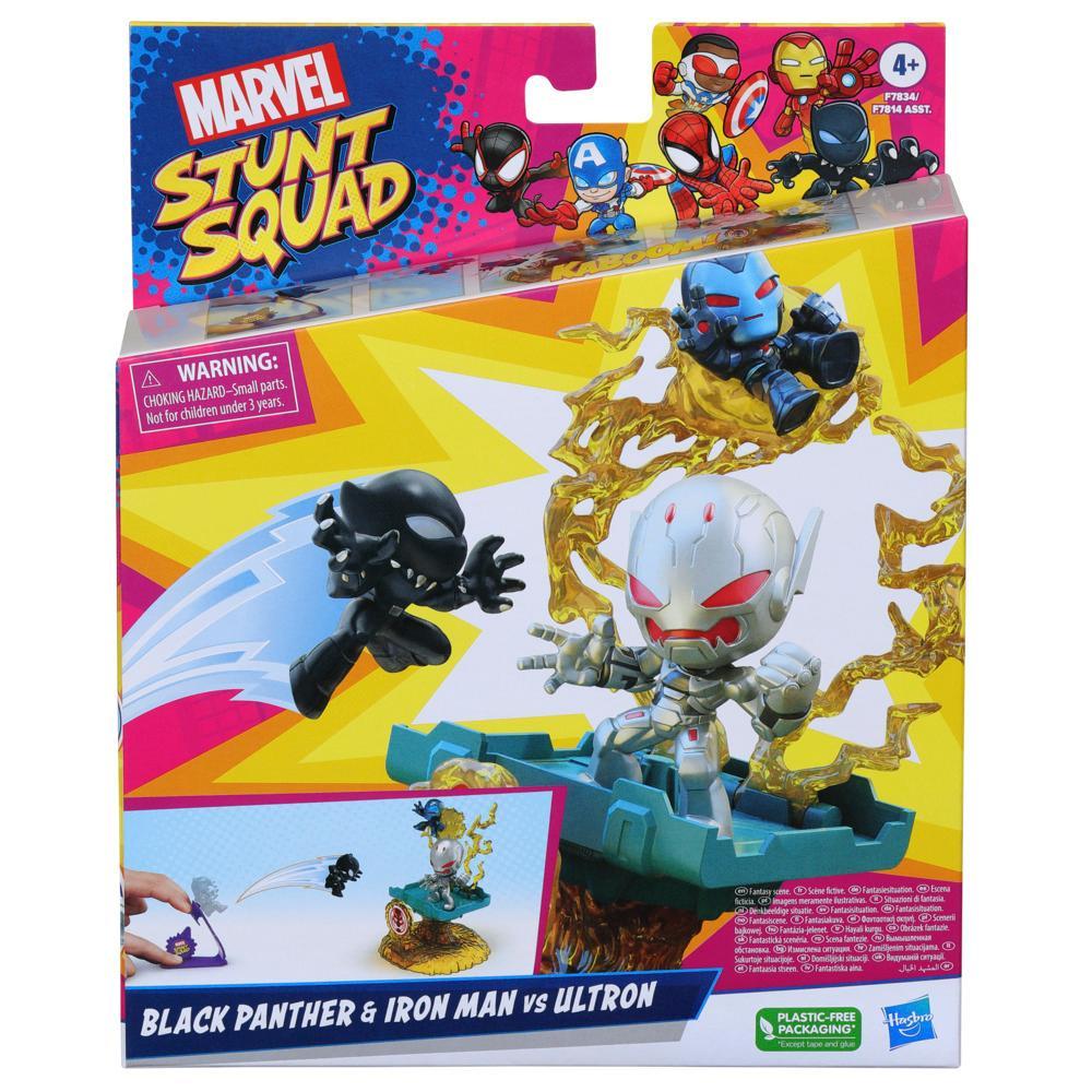 Marvel Stunt Squad Villain Knockdown, Black Panther et Iron Man contre  Ultron, coffret de figurines de 3,5 cm, jouet pour enfants, dès 4 ans -  Marvel