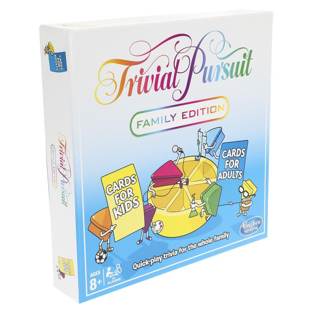 Trivial Pursuit édition familiale, jeu de plateau Soirée de jeux en famille,  jeu-questionnaire, dès 8 ans - Hasbro Games