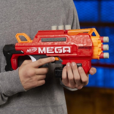 Lança Dardo Accustrike Mega Bulldog, Nerf, Vermelho/laranja